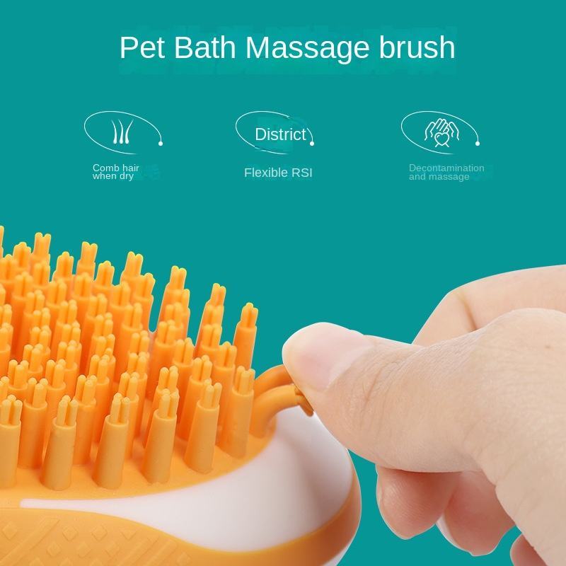 Dual-Action Pet Grooming Comb with Massage Function