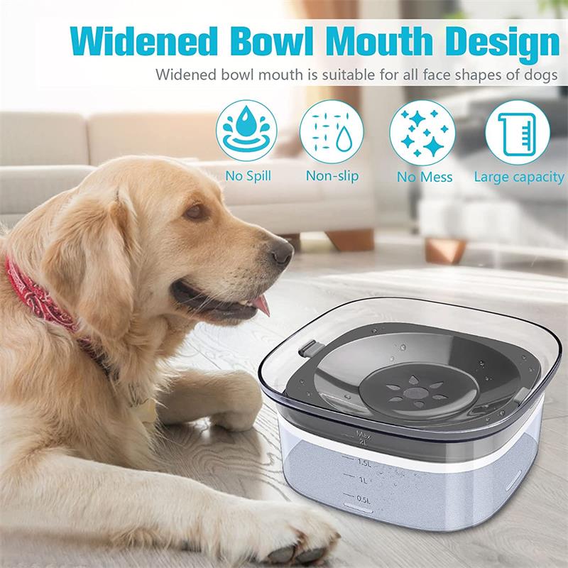 Large Spill-Proof Water Bowl for Mess-Free Pet Hydration