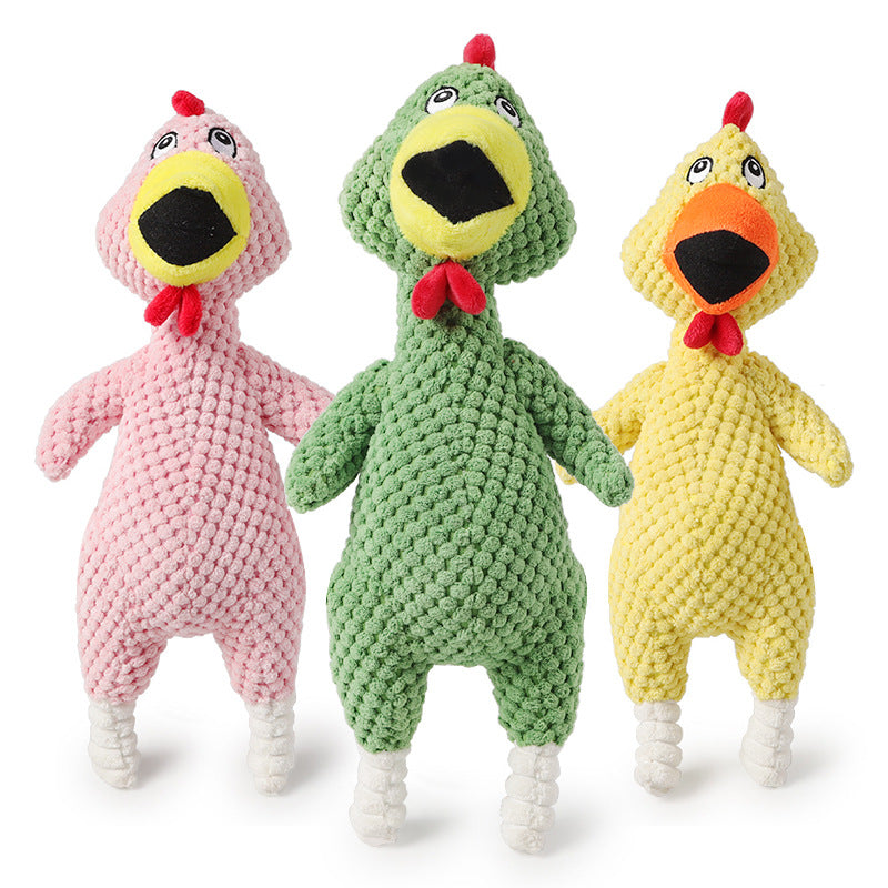 Fun Squeaky Pineapple & Chicken Dog Toys for Playtime