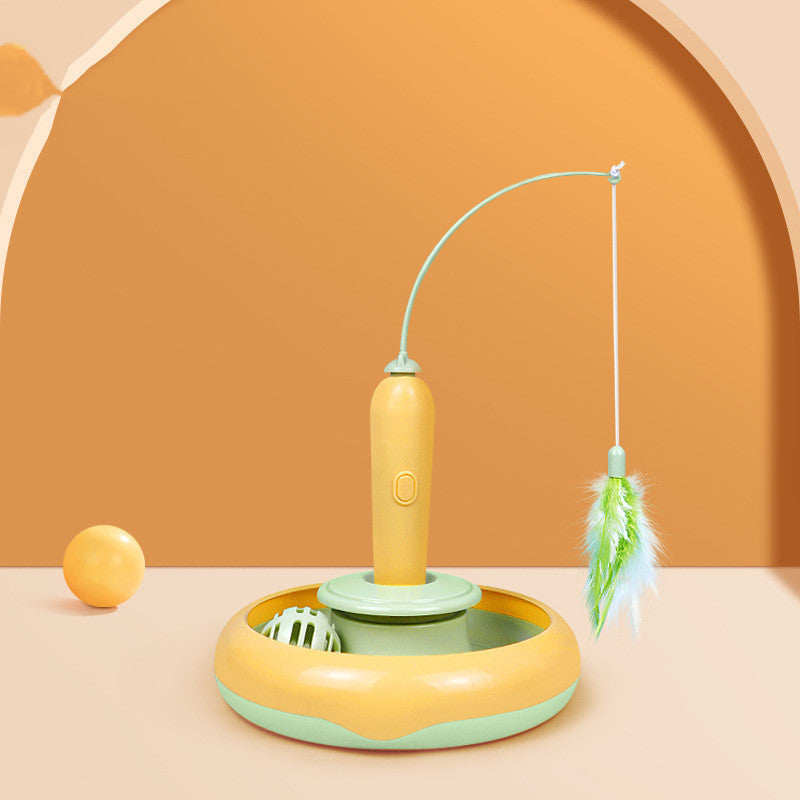 Feather & Spin Cat Toy for Endless Fun