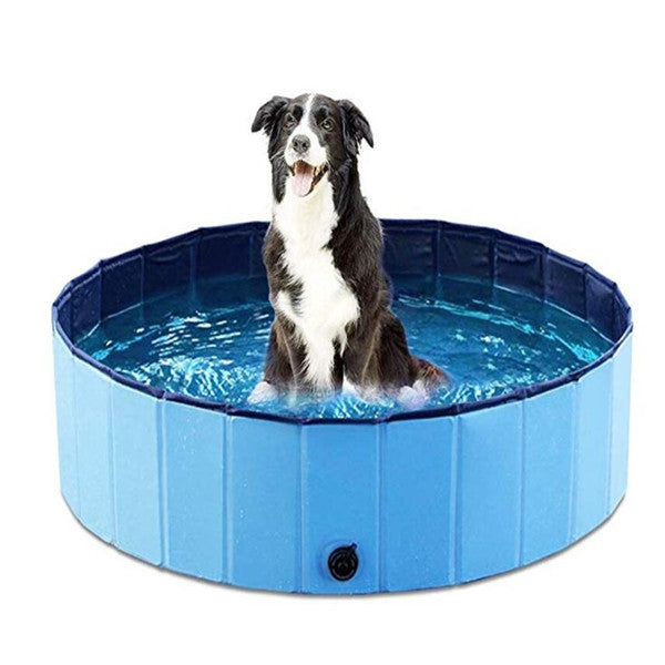 Foldable Dog Pool for Cooling, Bathing, and Fun