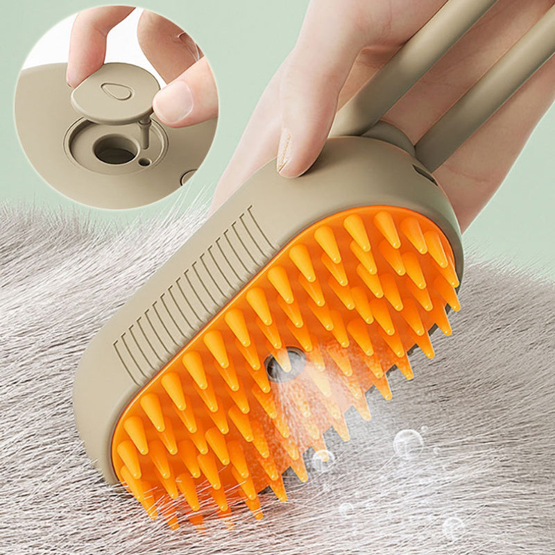 3-in-1 Steam Cat & Dog Brush – Groom, Massage & Shine!
