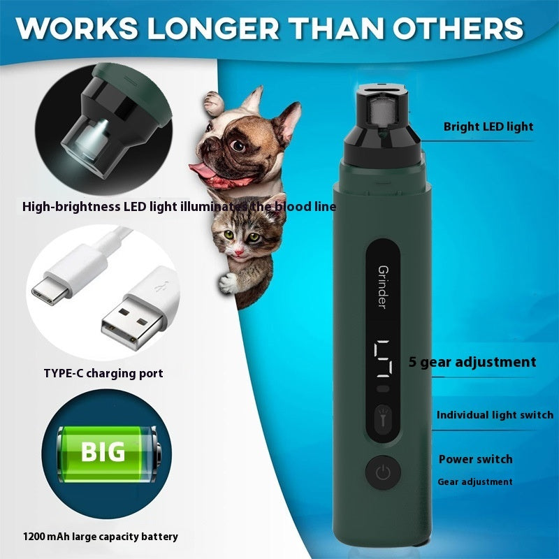Gentle Electric Nail Grinder for Happy Dogs and Cats