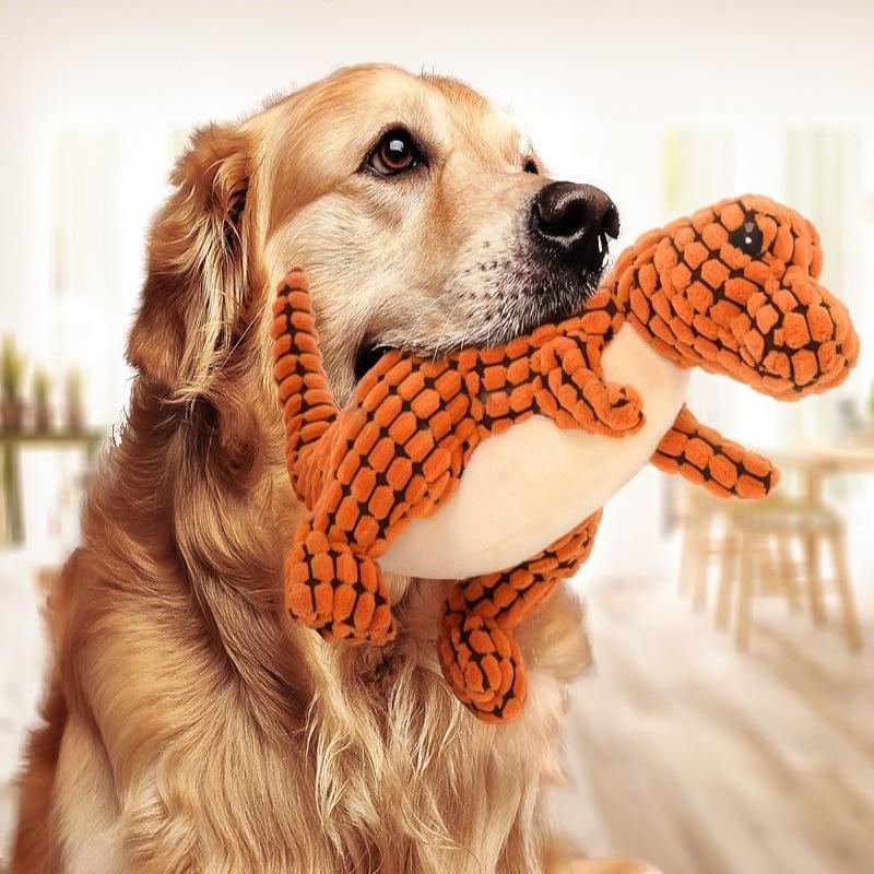 Interactive Dinosaur Chew Toy for Big Happy Dogs