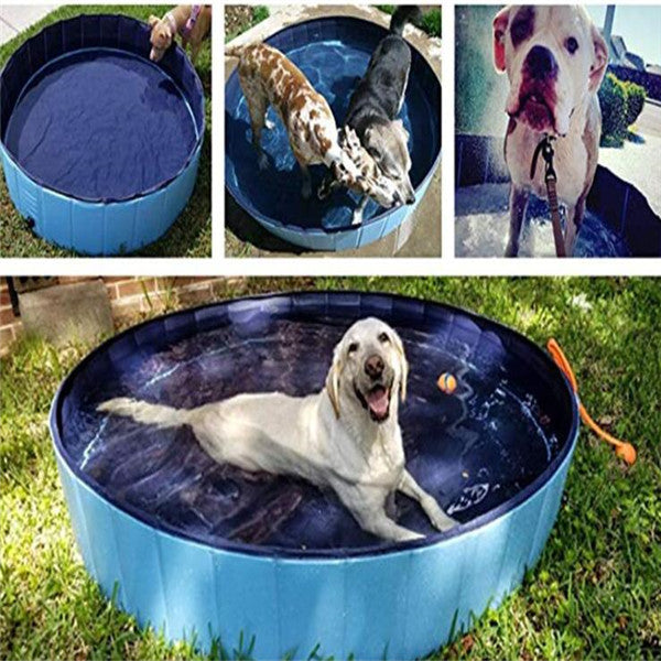 Foldable Dog Pool for Cooling, Bathing, and Fun
