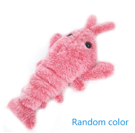 Hopping Shrimp Plush Toy—Playful Fun for Cats