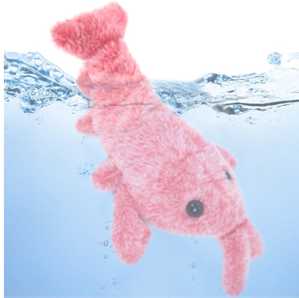 Hopping Shrimp Plush Toy—Playful Fun for Cats
