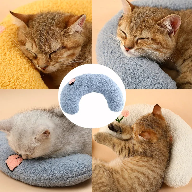 Cozy Neck Pillow for Better Pet Sleep