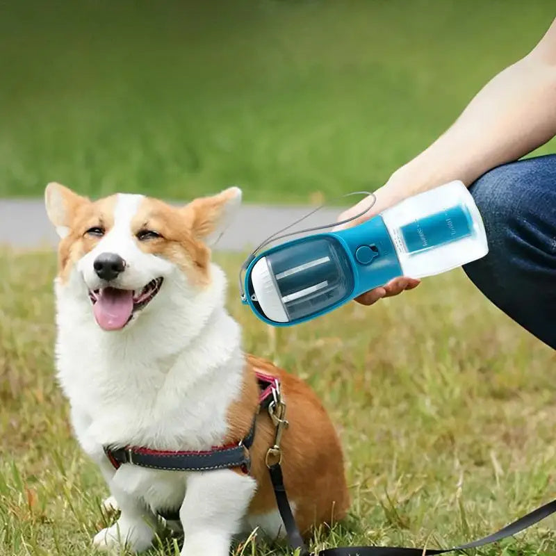 Doggie Travel Cup with Snacks & Waste Bags