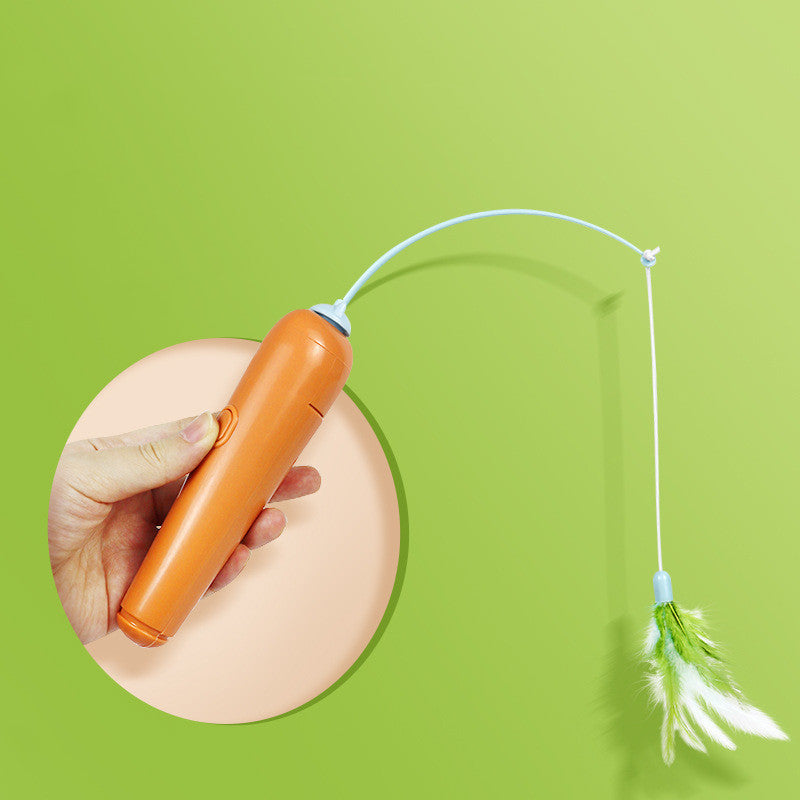 Feather & Spin Cat Toy for Endless Fun