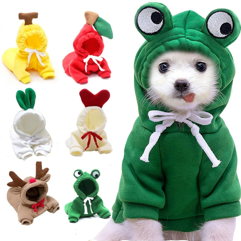 Warm Fleece Hoodie for Small Dogs and Cats