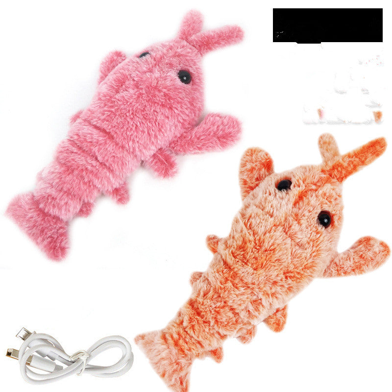 Hopping Shrimp Plush Toy—Playful Fun for Cats