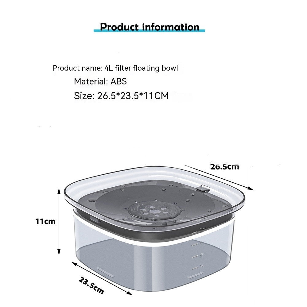 Large Spill-Proof Water Bowl for Mess-Free Pet Hydration