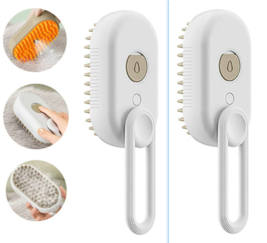 3-in-1 Steam Cat & Dog Brush – Groom, Massage & Shine!